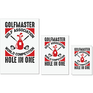                       UDNAG Untearable Waterproof Stickers 155GSM 'Golf | Golfmaster' A4 x 1pc, A5 x 1pc & A6 x 2pc                                              