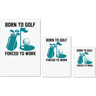 UDNAG Untearable Waterproof Stickers 155GSM 'Golf | Born to' A4 x 1pc, A5 x 1pc & A6 x 2pc UDNAG Untearable Waterproof Stickers 155GSM 'Golf | Born to' A4 x 1pc, A5 x 1pc & A6 x 2pc