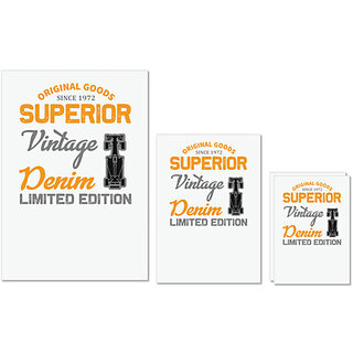 UDNAG Untearable Waterproof Stickers 155GSM 'Vintage | Original' A4 x 1pc, A5 x 1pc & A6 x 2pc UDNAG Untearable Waterproof Stickers 155GSM 'Vintage | Original' A4 x 1pc, A5 x 1pc & A6 x 2pc