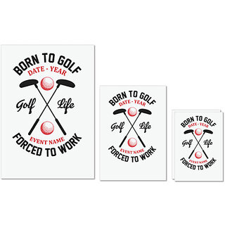 UDNAG Untearable Waterproof Stickers 155GSM 'Golf | Born' A4 x 1pc, A5 x 1pc & A6 x 2pc UDNAG Untearable Waterproof Stickers 155GSM 'Golf | Born' A4 x 1pc, A5 x 1pc & A6 x 2pc