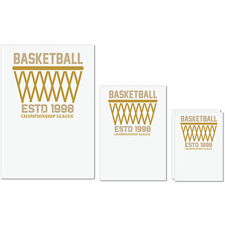 UDNAG Untearable Waterproof Stickers 155GSM 'Basketball | Basketball estd' A4 x 1pc, A5 x 1pc & A6 x 2pc UDNAG Untearable Waterproof Stickers 155GSM 'Basketball | Basketball estd' A4 x 1pc, A5 x 1pc & A6 x 2pc