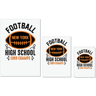                       UDNAG Untearable Waterproof Stickers 155GSM 'Football | Football high' A4 x 1pc, A5 x 1pc & A6 x 2pc                                              