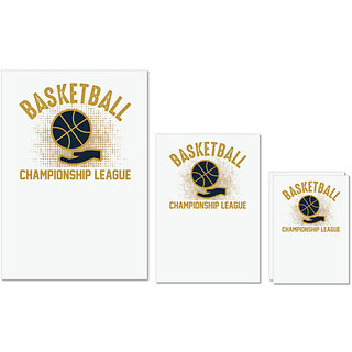                       UDNAG Untearable Waterproof Stickers 155GSM 'Basketball | basket' A4 x 1pc, A5 x 1pc & A6 x 2pc                                              