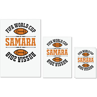                       UDNAG Untearable Waterproof Stickers 155GSM 'Football | FIFA' A4 x 1pc, A5 x 1pc & A6 x 2pc                                              