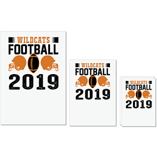 UDNAG Untearable Waterproof Stickers 155GSM 'Football | Wildcats copy' A4 x 1pc, A5 x 1pc & A6 x 2pc UDNAG Untearable Waterproof Stickers 155GSM 'Football | Wildcats copy' A4 x 1pc, A5 x 1pc & A6 x 2pc