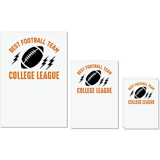                       UDNAG Untearable Waterproof Stickers 155GSM 'Football | Best copy 2' A4 x 1pc, A5 x 1pc & A6 x 2pc                                              