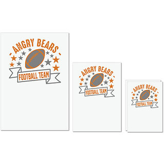 UDNAG Untearable Waterproof Stickers 155GSM 'Football | Angry Bears' A4 x 1pc, A5 x 1pc & A6 x 2pc UDNAG Untearable Waterproof Stickers 155GSM 'Football | Angry Bears' A4 x 1pc, A5 x 1pc & A6 x 2pc