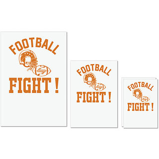                       UDNAG Untearable Waterproof Stickers 155GSM 'Football | Football copy' A4 x 1pc, A5 x 1pc & A6 x 2pc                                              