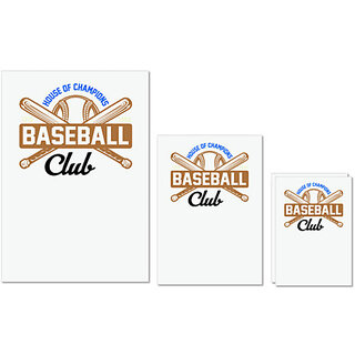                       UDNAG Untearable Waterproof Stickers 155GSM 'Baseball | House' A4 x 1pc, A5 x 1pc & A6 x 2pc                                              