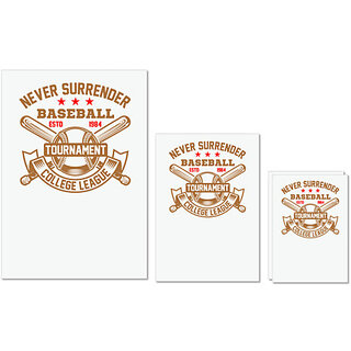 UDNAG Untearable Waterproof Stickers 155GSM 'Baseball | Never' A4 x 1pc, A5 x 1pc & A6 x 2pc UDNAG Untearable Waterproof Stickers 155GSM 'Baseball | Never' A4 x 1pc, A5 x 1pc & A6 x 2pc