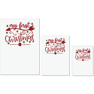 UDNAG Untearable Waterproof Stickers 155GSM 'Christmas | my first christmass' A4 x 1pc, A5 x 1pc & A6 x 2pc UDNAG Untearable Waterproof Stickers 155GSM 'Christmas | my first christmass' A4 x 1pc, A5 x 1pc & A6 x 2pc