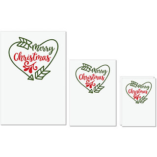                       UDNAG Untearable Waterproof Stickers 155GSM 'Christmas | Merry christmas copy' A4 x 1pc, A5 x 1pc & A6 x 2pc                                              