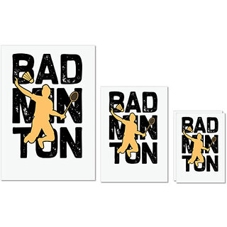 UDNAG Untearable Waterproof Stickers 155GSM 'Badminton | Bad' A4 x 1pc, A5 x 1pc & A6 x 2pc UDNAG Untearable Waterproof Stickers 155GSM 'Badminton | Bad' A4 x 1pc, A5 x 1pc & A6 x 2pc