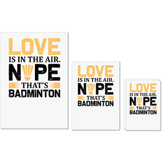 UDNAG Untearable Waterproof Stickers 155GSM 'Badminton | Love copy' A4 x 1pc, A5 x 1pc & A6 x 2pc UDNAG Untearable Waterproof Stickers 155GSM 'Badminton | Love copy' A4 x 1pc, A5 x 1pc & A6 x 2pc