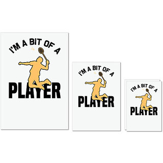 UDNAG Untearable Waterproof Stickers 155GSM 'Badminton | I'm a bit' A4 x 1pc, A5 x 1pc & A6 x 2pc UDNAG Untearable Waterproof Stickers 155GSM 'Badminton | I'm a bit' A4 x 1pc, A5 x 1pc & A6 x 2pc