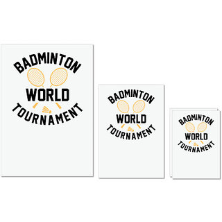 UDNAG Untearable Waterproof Stickers 155GSM 'Badminton | Badminton' A4 x 1pc, A5 x 1pc & A6 x 2pc UDNAG Untearable Waterproof Stickers 155GSM 'Badminton | Badminton' A4 x 1pc, A5 x 1pc & A6 x 2pc