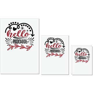 UDNAG Untearable Waterproof Stickers 155GSM 'Teacher | Hello preschool' A4 x 1pc, A5 x 1pc & A6 x 2pc UDNAG Untearable Waterproof Stickers 155GSM 'Teacher | Hello preschool' A4 x 1pc, A5 x 1pc & A6 x 2pc