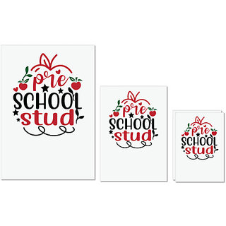 UDNAG Untearable Waterproof Stickers 155GSM 'Teacher Student | pre-school stud' A4 x 1pc, A5 x 1pc & A6 x 2pc UDNAG Untearable Waterproof Stickers 155GSM 'Teacher Student | pre-school stud' A4 x 1pc, A5 x 1pc & A6 x 2pc