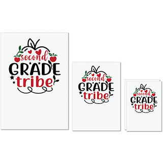                       UDNAG Untearable Waterproof Stickers 155GSM 'Teacher Student | second grad tribe' A4 x 1pc, A5 x 1pc & A6 x 2pc                                              