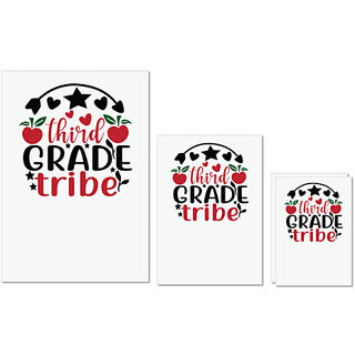 UDNAG Untearable Waterproof Stickers 155GSM 'Teacher Student | Third grade tribe' A4 x 1pc, A5 x 1pc & A6 x 2pc UDNAG Untearable Waterproof Stickers 155GSM 'Teacher Student | Third grade tribe' A4 x 1pc, A5 x 1pc & A6 x 2pc