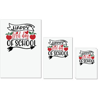 UDNAG Untearable Waterproof Stickers 155GSM 'Teacher Student | happy first day of school' A4 x 1pc, A5 x 1pc & A6 x 2pc UDNAG Untearable Waterproof Stickers 155GSM 'Teacher Student | happy first day of school' A4 x 1pc, A5 x 1pc & A6 x 2pc