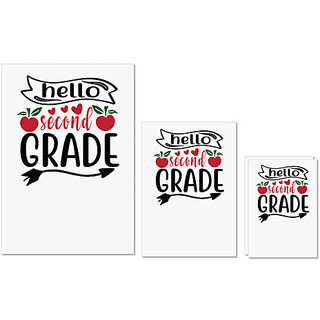 UDNAG Untearable Waterproof Stickers 155GSM 'Teacher Student | hello second grade' A4 x 1pc, A5 x 1pc & A6 x 2pc UDNAG Untearable Waterproof Stickers 155GSM 'Teacher Student | hello second grade' A4 x 1pc, A5 x 1pc & A6 x 2pc