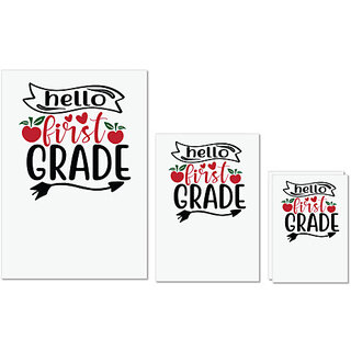 UDNAG Untearable Waterproof Stickers 155GSM 'Teacher Student | hello 1st grade' A4 x 1pc, A5 x 1pc & A6 x 2pc UDNAG Untearable Waterproof Stickers 155GSM 'Teacher Student | hello 1st grade' A4 x 1pc, A5 x 1pc & A6 x 2pc