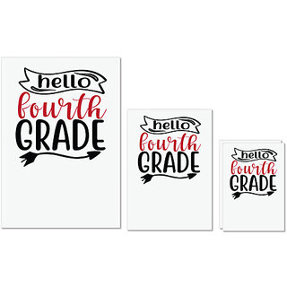 UDNAG Untearable Waterproof Stickers 155GSM 'Teacher Student | hello fourth grade,' A4 x 1pc, A5 x 1pc & A6 x 2pc UDNAG Untearable Waterproof Stickers 155GSM 'Teacher Student | hello fourth grade,' A4 x 1pc, A5 x 1pc & A6 x 2pc