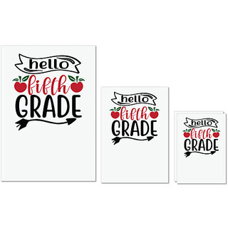 UDNAG Untearable Waterproof Stickers 155GSM 'Teacher Student | hello fifth grade' A4 x 1pc, A5 x 1pc & A6 x 2pc UDNAG Untearable Waterproof Stickers 155GSM 'Teacher Student | hello fifth grade' A4 x 1pc, A5 x 1pc & A6 x 2pc
