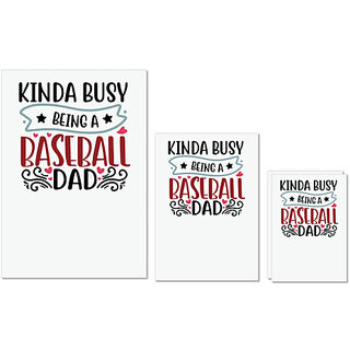UDNAG Untearable Waterproof Stickers 155GSM 'Father | kinda busy being a baseball dad' A4 x 1pc, A5 x 1pc & A6 x 2pc UDNAG Untearable Waterproof Stickers 155GSM 'Father | kinda busy being a baseball dad' A4 x 1pc, A5 x 1pc & A6 x 2pc