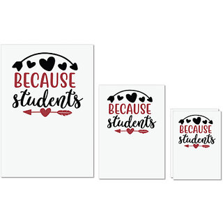 UDNAG Untearable Waterproof Stickers 155GSM 'Teacher Student | beacuse students' A4 x 1pc, A5 x 1pc & A6 x 2pc UDNAG Untearable Waterproof Stickers 155GSM 'Teacher Student | beacuse students' A4 x 1pc, A5 x 1pc & A6 x 2pc