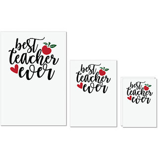 UDNAG Untearable Waterproof Stickers 155GSM 'Teacher Student | best teaches ever' A4 x 1pc, A5 x 1pc & A6 x 2pc UDNAG Untearable Waterproof Stickers 155GSM 'Teacher Student | best teaches ever' A4 x 1pc, A5 x 1pc & A6 x 2pc