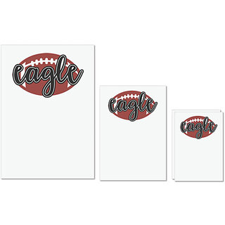                       UDNAG Untearable Waterproof Stickers 155GSM 'Football | eagle' A4 x 1pc, A5 x 1pc & A6 x 2pc                                              