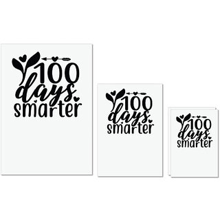                       UDNAG Untearable Waterproof Stickers 155GSM 'Teacher Student | 100 days smarter' A4 x 1pc, A5 x 1pc & A6 x 2pc                                              