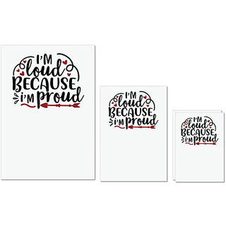 UDNAG Untearable Waterproof Stickers 155GSM 'Teacher | im loud because im proud' A4 x 1pc, A5 x 1pc & A6 x 2pc UDNAG Untearable Waterproof Stickers 155GSM 'Teacher | im loud because im proud' A4 x 1pc, A5 x 1pc & A6 x 2pc