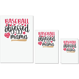 UDNAG Untearable Waterproof Stickers 155GSM 'Baseball | baseball obsessed mama' A4 x 1pc, A5 x 1pc & A6 x 2pc UDNAG Untearable Waterproof Stickers 155GSM 'Baseball | baseball obsessed mama' A4 x 1pc, A5 x 1pc & A6 x 2pc