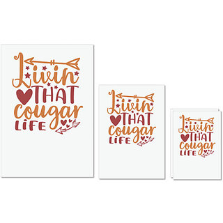 UDNAG Untearable Waterproof Stickers 155GSM 'Cougar | livin that cougar life' A4 x 1pc, A5 x 1pc & A6 x 2pc UDNAG Untearable Waterproof Stickers 155GSM 'Cougar | livin that cougar life' A4 x 1pc, A5 x 1pc & A6 x 2pc