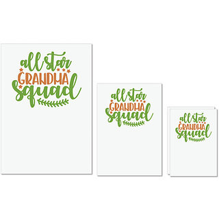 UDNAG Untearable Waterproof Stickers 155GSM 'Grand Mother | all star grandma squad' A4 x 1pc, A5 x 1pc & A6 x 2pc UDNAG Untearable Waterproof Stickers 155GSM 'Grand Mother | all star grandma squad' A4 x 1pc, A5 x 1pc & A6 x 2pc