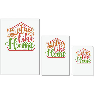                       UDNAG Untearable Waterproof Stickers 155GSM 'Home | no place like home' A4 x 1pc, A5 x 1pc & A6 x 2pc                                              