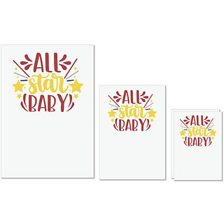 UDNAG Untearable Waterproof Stickers 155GSM 'Baby | all star baby' A4 x 1pc, A5 x 1pc & A6 x 2pc UDNAG Untearable Waterproof Stickers 155GSM 'Baby | all star baby' A4 x 1pc, A5 x 1pc & A6 x 2pc
