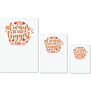 UDNAG Untearable Waterproof Stickers 155GSM 'Her Fan | ill always be her biggest fan' A4 x 1pc, A5 x 1pc & A6 x 2pc UDNAG Untearable Waterproof Stickers 155GSM 'Her Fan | ill always be her biggest fan' A4 x 1pc, A5 x 1pc & A6 x 2pc