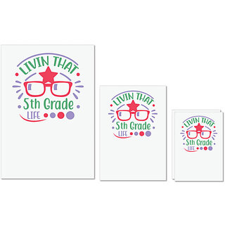 UDNAG Untearable Waterproof Stickers 155GSM 'Teacher Student | Livin that 5th grade life' A4 x 1pc, A5 x 1pc & A6 x 2pc UDNAG Untearable Waterproof Stickers 155GSM 'Teacher Student | Livin that 5th grade life' A4 x 1pc, A5 x 1pc & A6 x 2pc