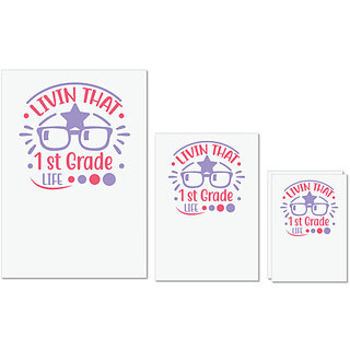 UDNAG Untearable Waterproof Stickers 155GSM 'Teacher Student | Livin that 1st grade life' A4 x 1pc, A5 x 1pc & A6 x 2pc UDNAG Untearable Waterproof Stickers 155GSM 'Teacher Student | Livin that 1st grade life' A4 x 1pc, A5 x 1pc & A6 x 2pc