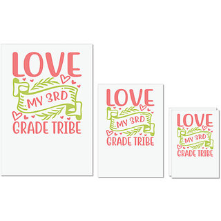 UDNAG Untearable Waterproof Stickers 155GSM 'Teacher Student | love my 3rd grade tribe' A4 x 1pc, A5 x 1pc & A6 x 2pc UDNAG Untearable Waterproof Stickers 155GSM 'Teacher Student | love my 3rd grade tribe' A4 x 1pc, A5 x 1pc & A6 x 2pc
