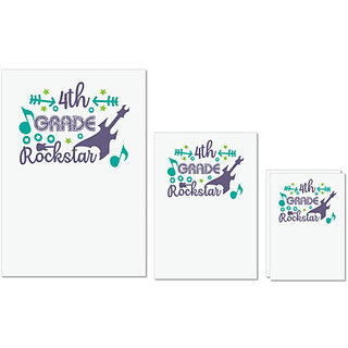 UDNAG Untearable Waterproof Stickers 155GSM 'Teacher Student | 4th grade rockstar' A4 x 1pc, A5 x 1pc & A6 x 2pc UDNAG Untearable Waterproof Stickers 155GSM 'Teacher Student | 4th grade rockstar' A4 x 1pc, A5 x 1pc & A6 x 2pc