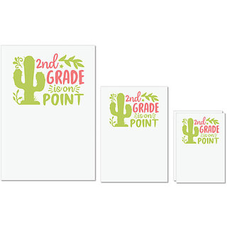                       UDNAG Untearable Waterproof Stickers 155GSM 'Teacher Student | 2nd grade is on point copy' A4 x 1pc, A5 x 1pc & A6 x 2pc                                              
