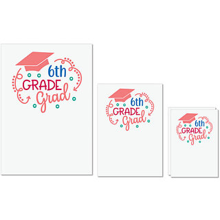 UDNAG Untearable Waterproof Stickers 155GSM 'Teacher Student | 6 th grade grad' A4 x 1pc, A5 x 1pc & A6 x 2pc UDNAG Untearable Waterproof Stickers 155GSM 'Teacher Student | 6 th grade grad' A4 x 1pc, A5 x 1pc & A6 x 2pc