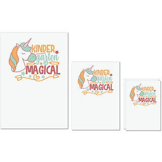 UDNAG Untearable Waterproof Stickers 155GSM 'Teacher Student | kinder garten is magical' A4 x 1pc, A5 x 1pc & A6 x 2pc UDNAG Untearable Waterproof Stickers 155GSM 'Teacher Student | kinder garten is magical' A4 x 1pc, A5 x 1pc & A6 x 2pc