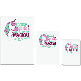UDNAG Untearable Waterproof Stickers 155GSM 'Teacher Student | 2nd grade is magical' A4 x 1pc, A5 x 1pc & A6 x 2pc UDNAG Untearable Waterproof Stickers 155GSM 'Teacher Student | 2nd grade is magical' A4 x 1pc, A5 x 1pc & A6 x 2pc