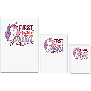 UDNAG Untearable Waterproof Stickers 155GSM 'Teacher Student | first grade is magical' A4 x 1pc, A5 x 1pc & A6 x 2pc UDNAG Untearable Waterproof Stickers 155GSM 'Teacher Student | first grade is magical' A4 x 1pc, A5 x 1pc & A6 x 2pc